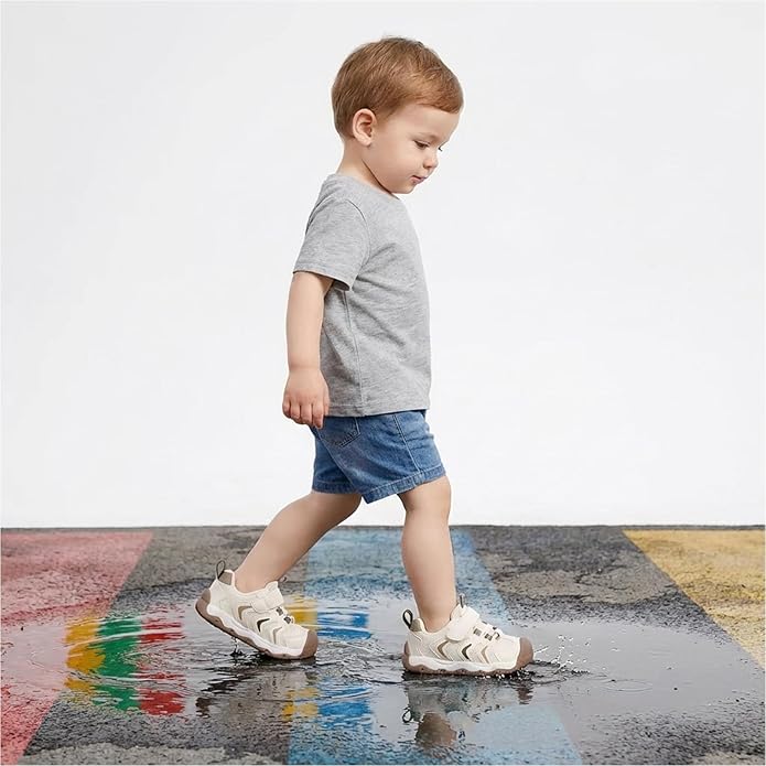 Baby Boy Girl First Walking Shoes Wide Toe Toddler Sneakers Breathable Non Slip Infant Barefoot Shoes 6 12 18 24 Months