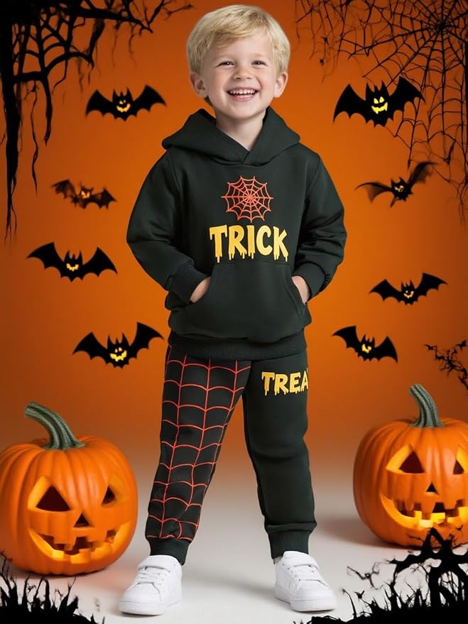 2-6T Toddler Baby Boy Clothes Color Blocking Hoodies + Pants Fall Winter Outfits