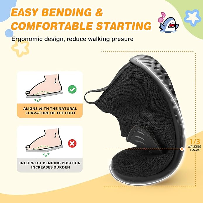 L-RUN Baby Shoes Boys Girls First Walking Shoes Infant Sneakers Toddler Crib Shoes Lightweight Breathable Non-Slip Soles