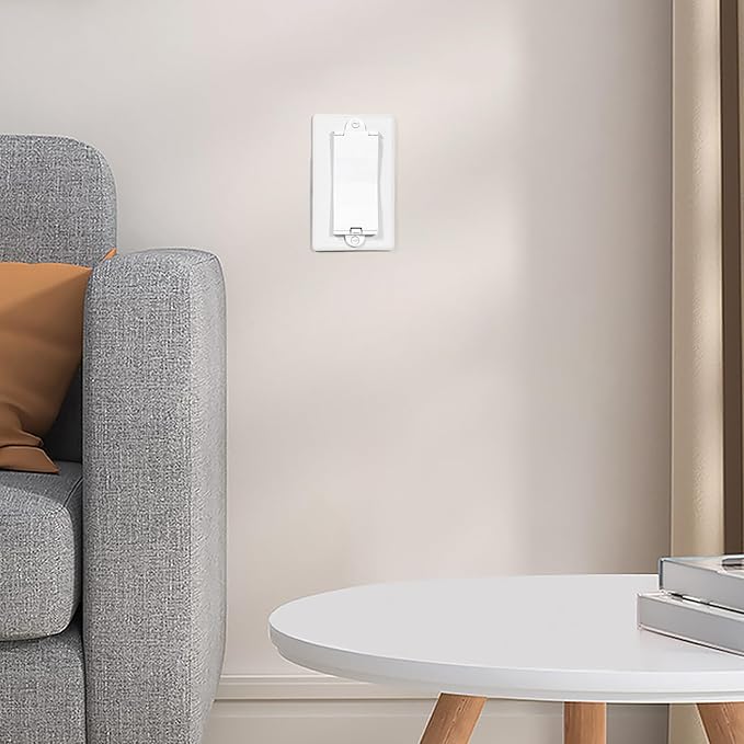 2 Light Switch Guard Cover, Baby Proof Wall Switch Cover Guard for Rocker Light Switch Protects Your Lights or Circuits from Being Accidentally Turned On or Off (White)