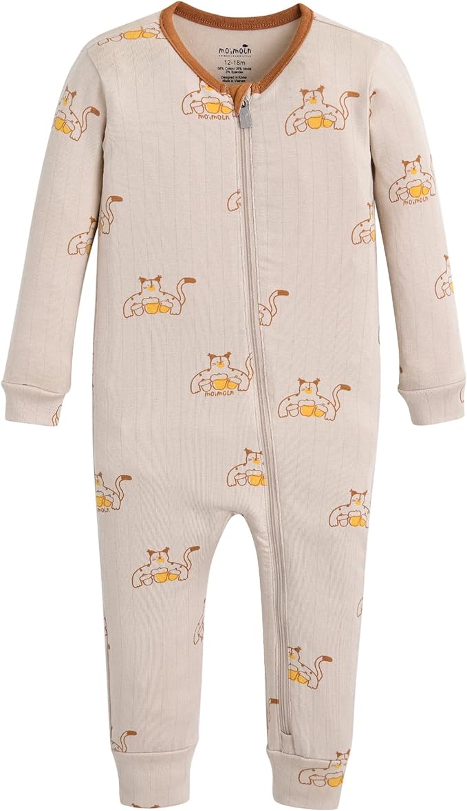moimoln Modal Cotton Infant Toddler Boys Girls One-Piece Snug fit Romper Playsuits