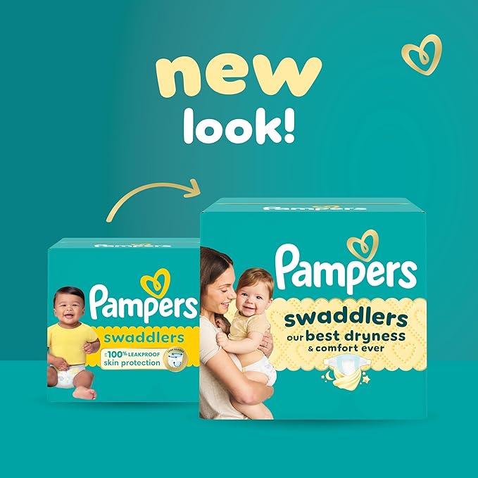 Pampers Swaddlers Diapers, Size 4 (15-34 lbs), 66 Count, Absorbent, Keeps Baby Dry and Comfortable, Skin Safe Disposable Baby Diaper (Packaging May Vary)