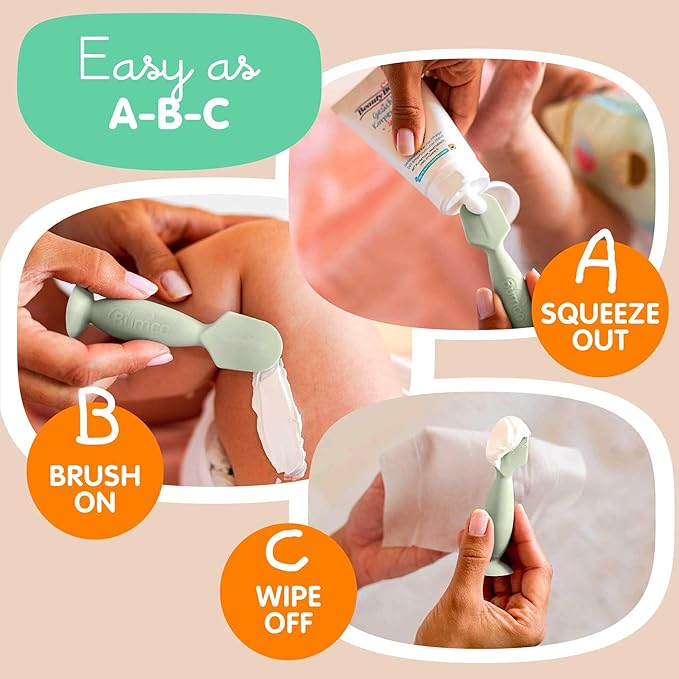 Bumco Diaper Cream Spatula (Mini) - BPA-free Butt Paste Diaper Cream Applicator, Soft & Flexible Diaper Rash Cream Applicator, Butt Spatula Baby, Mom-Invented Diaper Bag Essentials (Sage Green)