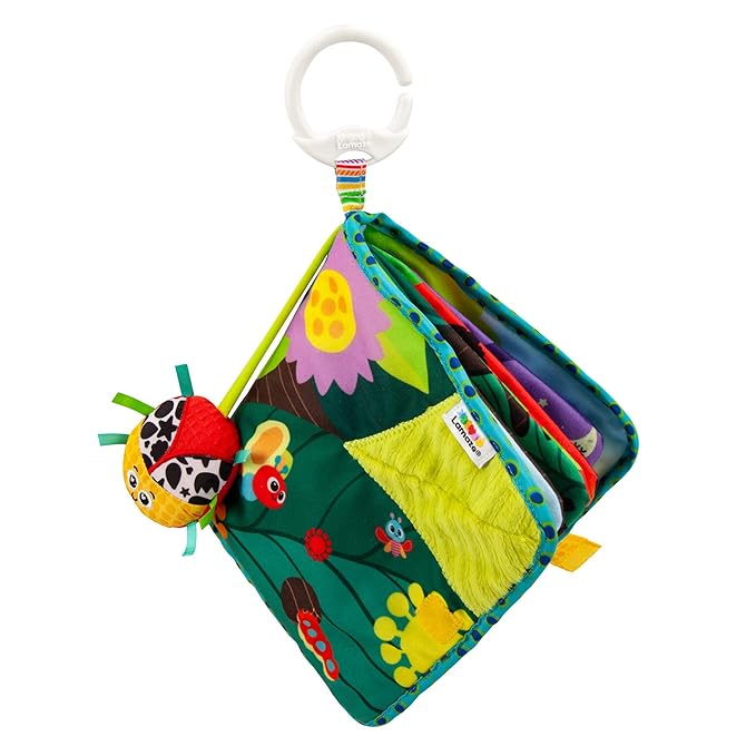 Lamaze Bitty Bug Soft Baby Book - High Contrast Baby Book with Crinkly Cloth Pages - Sensory Books for Babies Ages 6 Months and Up