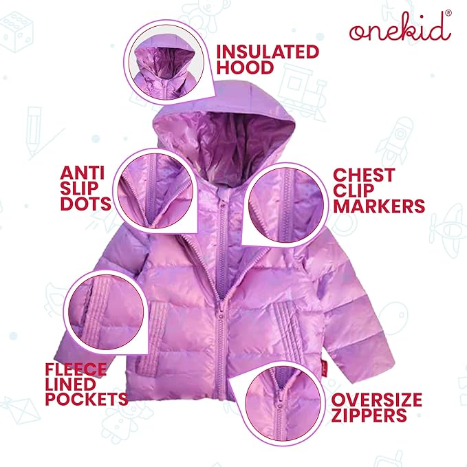 ONE KID The Road Coat Down | Car Seat Safe Winter Jacket | Crash Tested | Unisex | 12 Months-8 Years