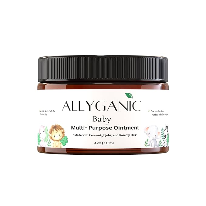 Multipurpose Baby Ointment– Gentle, All-Natural Moisturizer for Sensitive Skin, Diaper Rash, Dry Patches- Made with Organic Ingredients – Hypoallergenic, Fragrance-Free