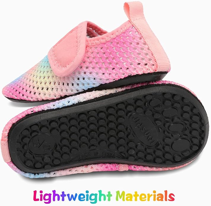 JIASUQI Baby Boys and Girls Barefoot Swim Water Skin Shoes Aqua Socks for Beach Swim Pool