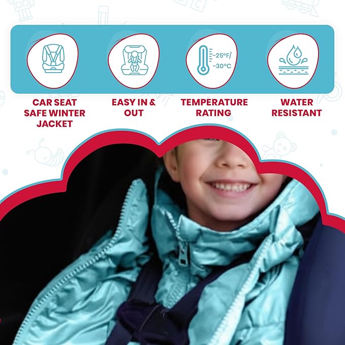 ONE KID The Road Coat Down | Car Seat Safe Winter Jacket | Crash Tested | Unisex | 12 Months-8 Years