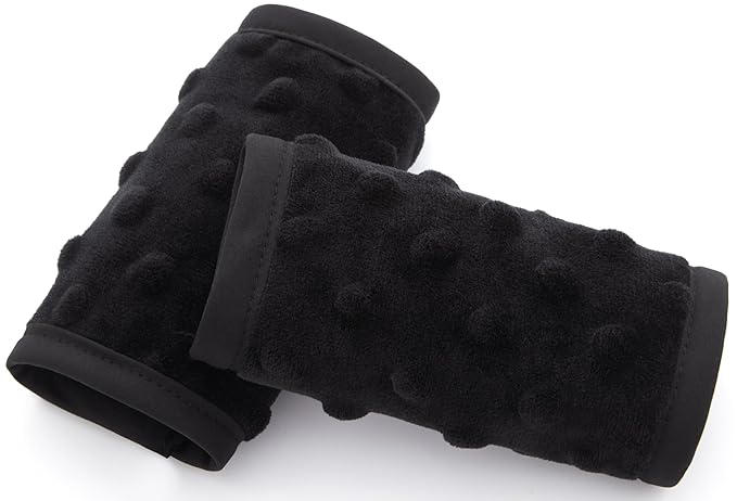 Pro Goleem Car Seat Strap Covers for Babies Unisex Soft Car Seat Strap Shoulder Pads for All Car Seats, Stroller, Pushcar, Small Size Designed for Newborn, Black