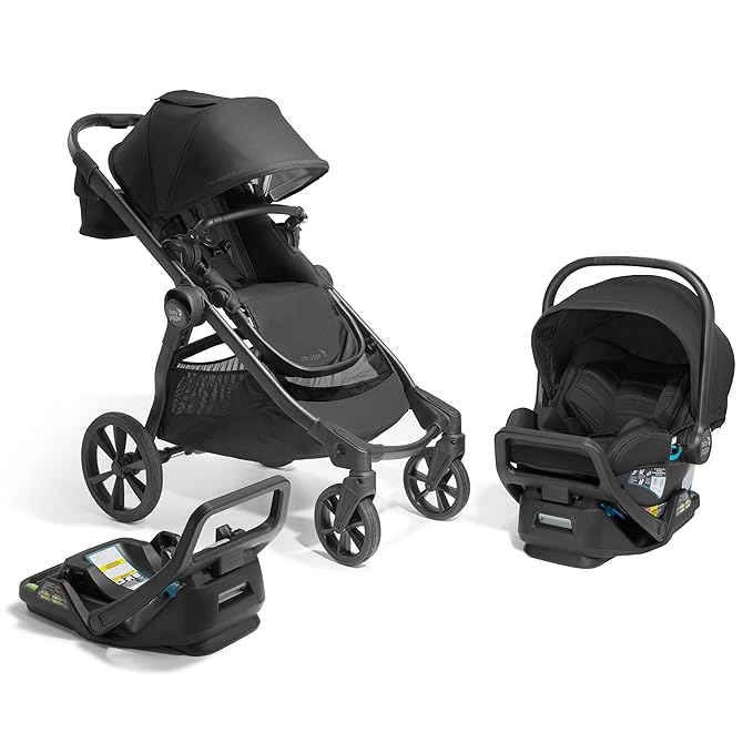 Baby Jogger City Select 2 Travel System, Eco Collection | Infant Essentials Bundle Includes City GO 2 Infant Car Seat, Extra Car Seat Base, Belly Bar & Parent Console
