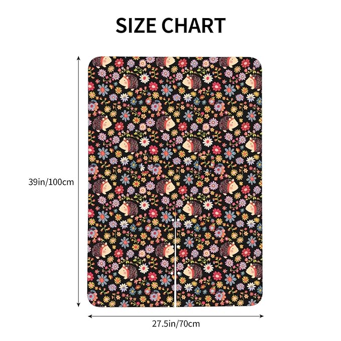 Flowers and Cute Hedgehogs Baby Car Seat Canopy Nursing Cover for Newborn Car Seat Breastfeeding Covers Blanket Newborn Shower Gift