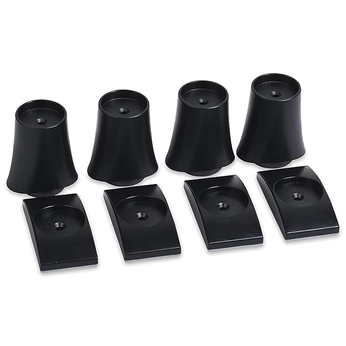 Wall Nanny Extender - 6 Inch Baby Gate Extension Kit -3 Inches Each Side - (Made in USA) Extends Pressure Gates + Protects Walls + Stabilizes Gate - for Child, Pet & Dog Gates (4 Pack) Black