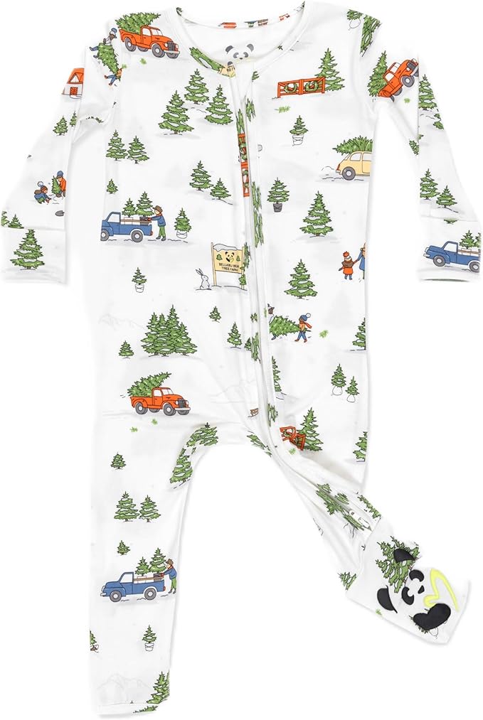 Bellabu Bear Convertible Footies for Baby Boys & Baby Girls, Family Matching Pajamas, Rayon from Bamboo