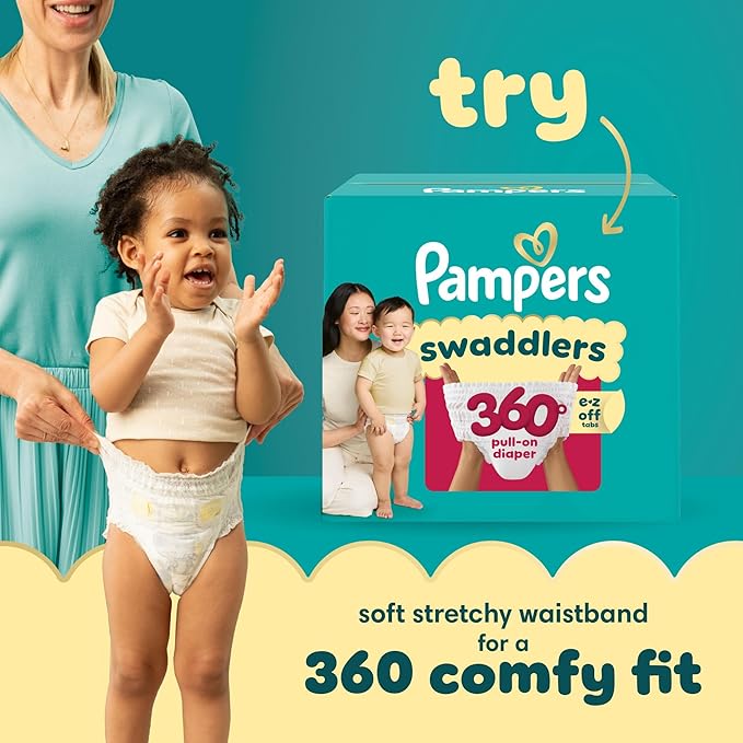 Pampers Swaddlers Diapers, Size 7 (26-50 lbs), 70 Count, Absorbent, Keeps Baby Dry and Comfortable, Skin Safe Disposable Baby Diaper (Packaging May Vary)