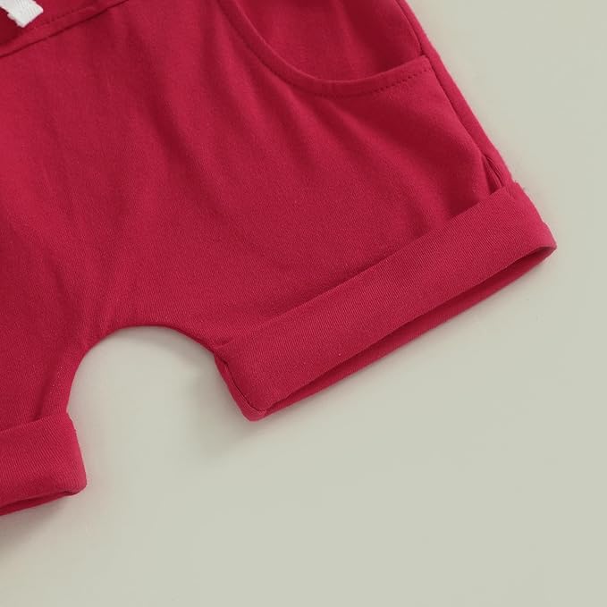 Toddler Baby Boy Clothes Summer Short Sleeve Trucks Tractors Print T-Shirt Tops Solid Color Shorts Set Casual Outfit