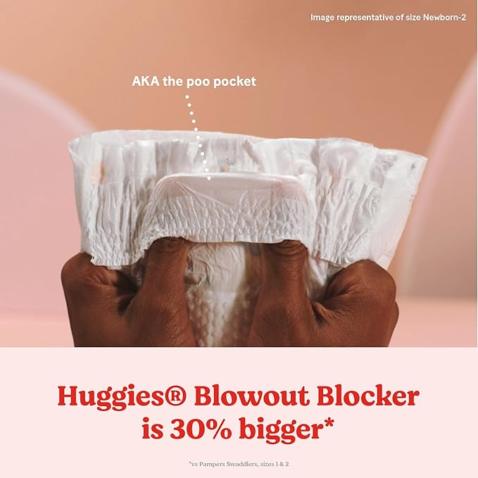 Huggies Size 6 Diapers, Little Snugglers Baby Diapers Size 6 (35+ lbs), 44ct