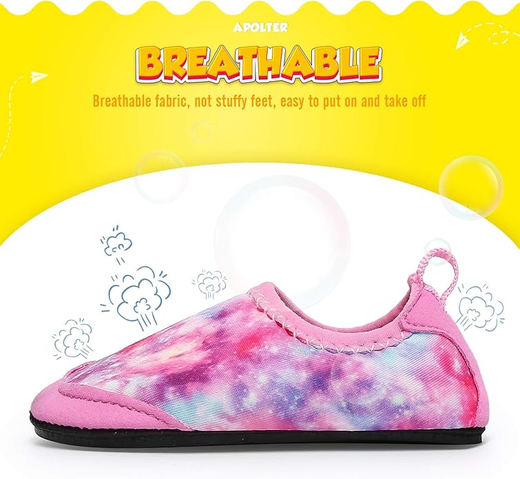 Baby Boys and Girls Swim Water Shoes Barefoot Aqua Socks Non-Slip for Beach Pool Toddler Kids