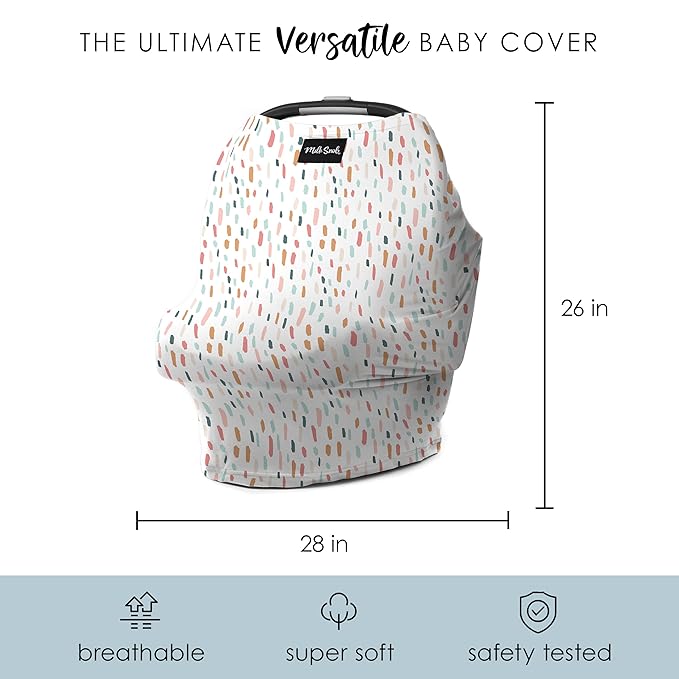 Milk Snob Original 5-in-1 Cover - Nursing Cover for Breastfeeding - Baby Carseat Canopy & Stroller - Essential All-in-One Design - Gift for Mom, Baby (Quinn)