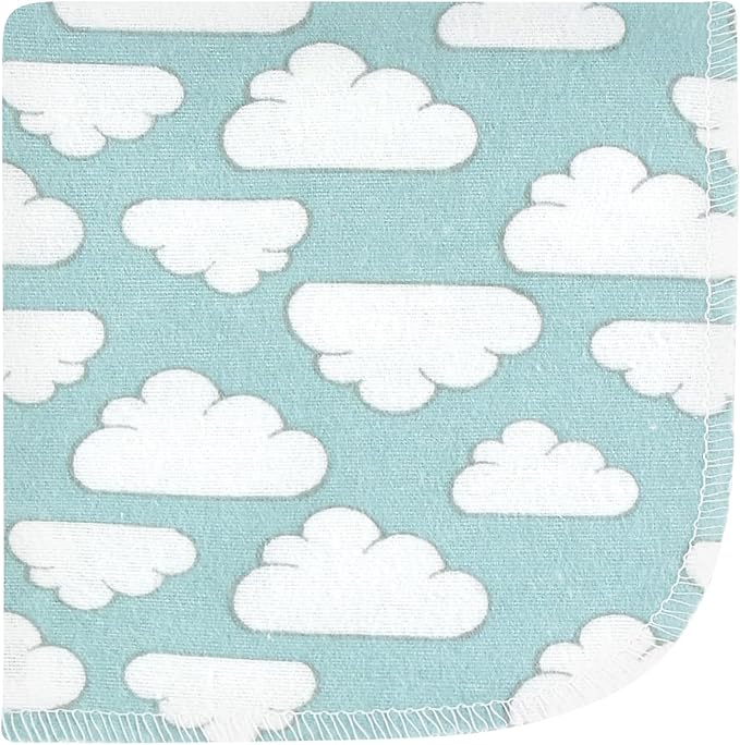 Hudson Baby Unisex Baby Flannel Washcloths, Boy New Elephant 12Pk, One Size