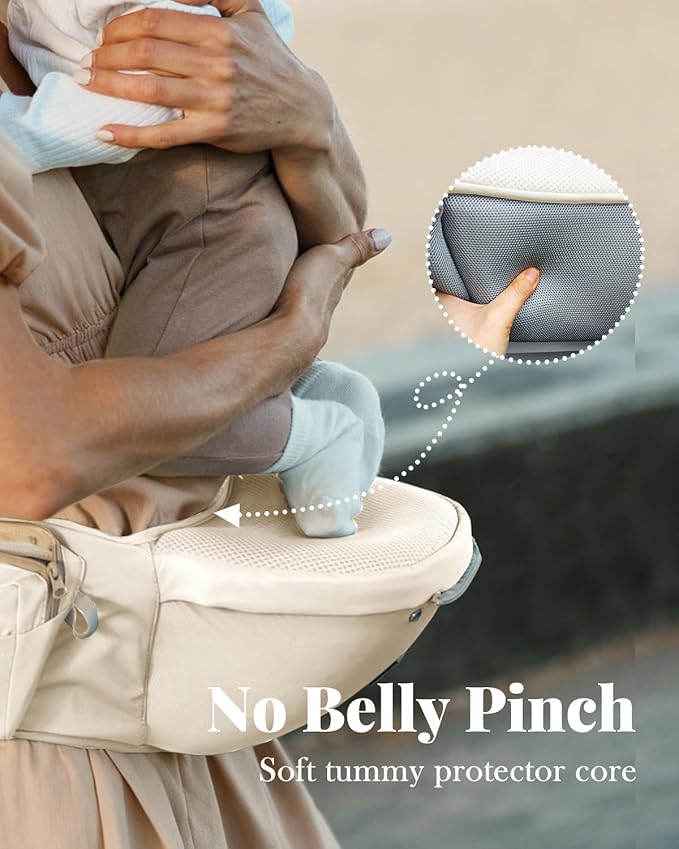 MOMTORY Baby Carrier, Baby Holder Carrier Newborn to Toddler - Ergonomic, Plus Size Friendly, Cozy and Breathable Baby Carrier with Hip seat for 7-50lbs