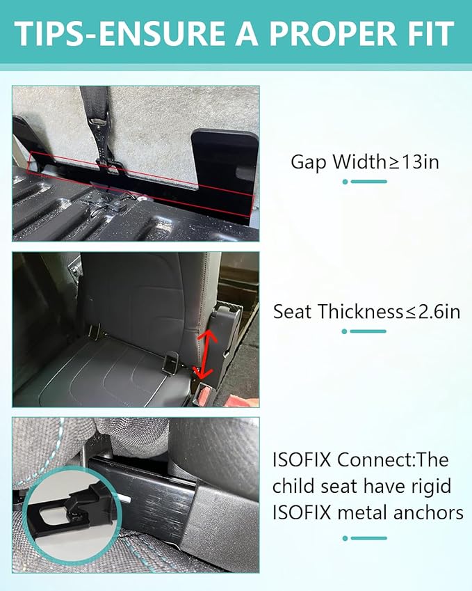 Car Seat Latch Anchor Child Safety Seat Tether Kit Steel ISOFIX Latch Adapter for ISOFIX Interface Restraint Anchor Mounting Kit