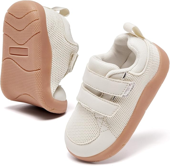 MORENDL Boys & Girls Walking Shoes 0-4 Years Baby Wide Toe Box Barefoot Shoes Toddler Sneakers
