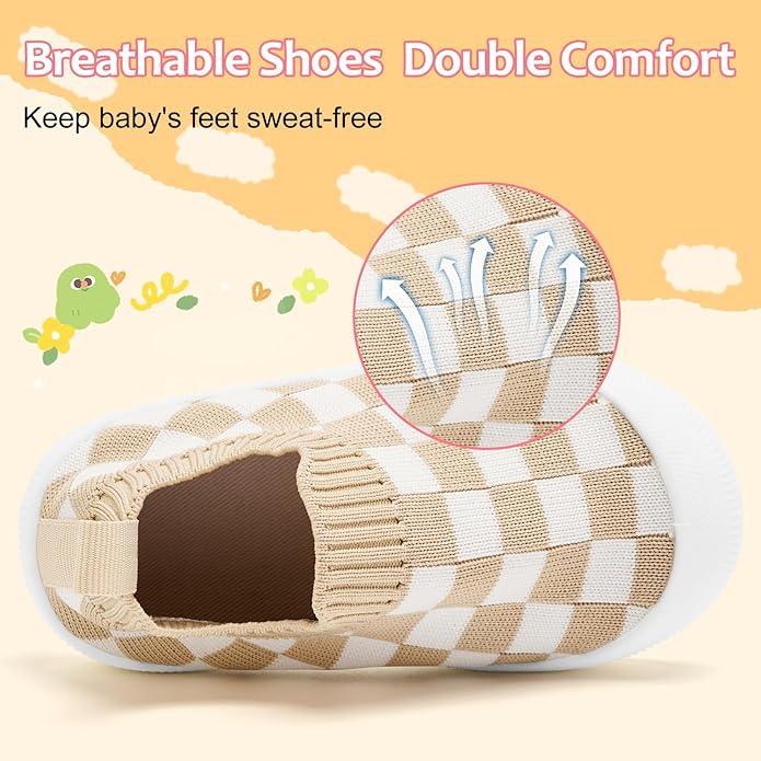 VIFUUR Baby Shoes Girls Boys Toddler Sneakers Non-Slip First Walkers Shoes for Babies 6 9 12 18 24 Months