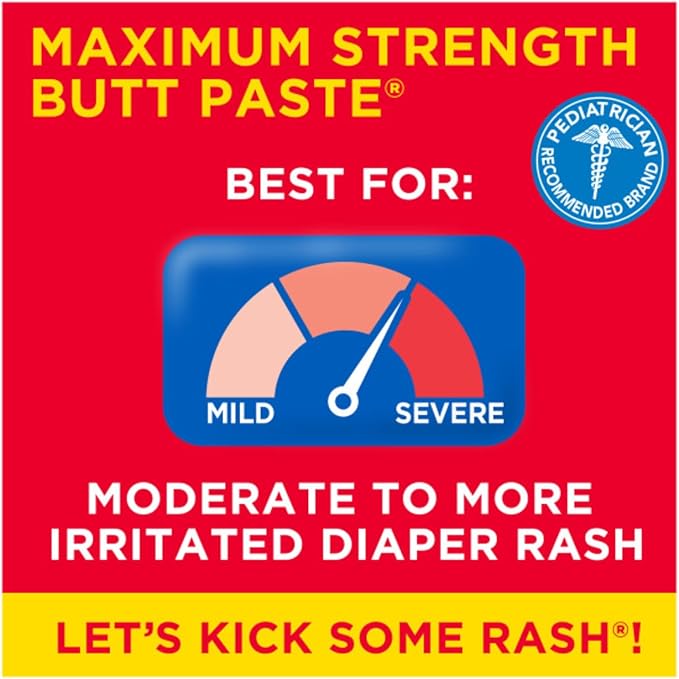 Boudreaux's Butt Paste Diaper Rash Ointment (Original (2oz) & Maximum Strength (2oz)) (1 of each) Variety Pack