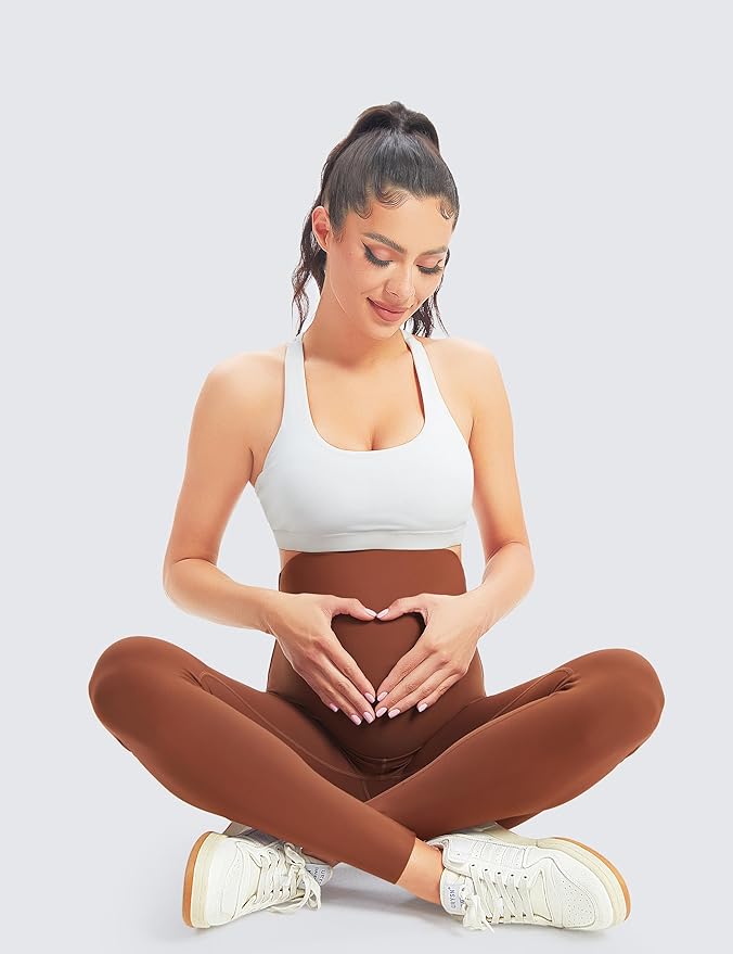 BONVIGOR Women's Maternity Leggings Over The Belly Bump Workout Full Length Leggings Running Active Yoga Pants