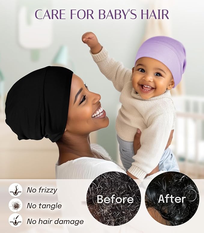 OLESILK Silk Baby Bonnet for 0-6 Months - 100% Mulberry Silk Toddler Hair Bonnet, Adjustable Night Cap for Sleeping