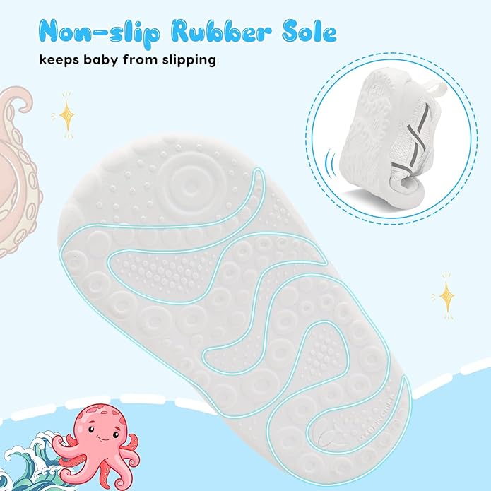 Scurtain Baby Shoes Boy Girl First Walking Shoe Infant Crib Breathable Sneakers Lightweight Barefoot Shoes for Babies