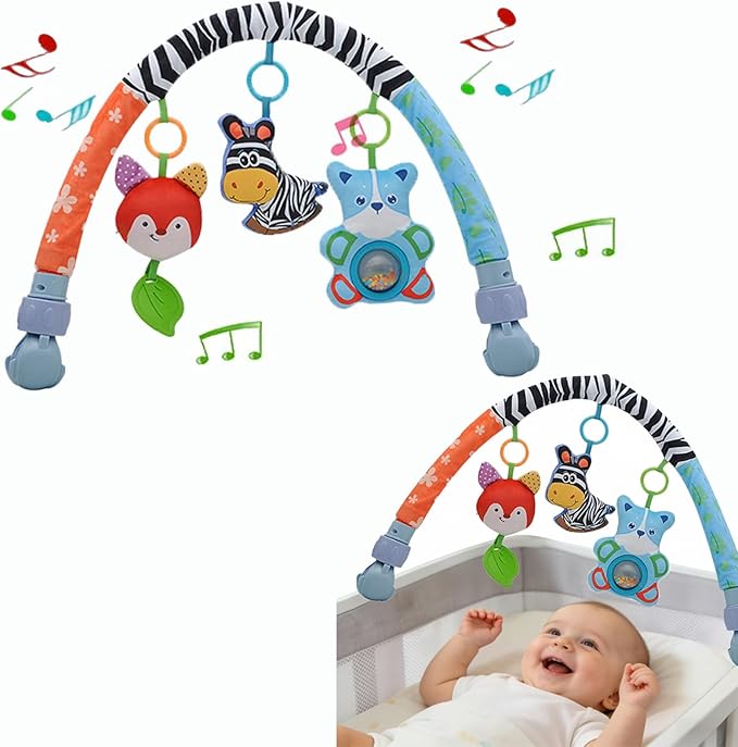 Pau1Hami1ton Baby Stroller Arch Toys, Car Seat Toys,Baby Gifts.S-19(Zebra-1)