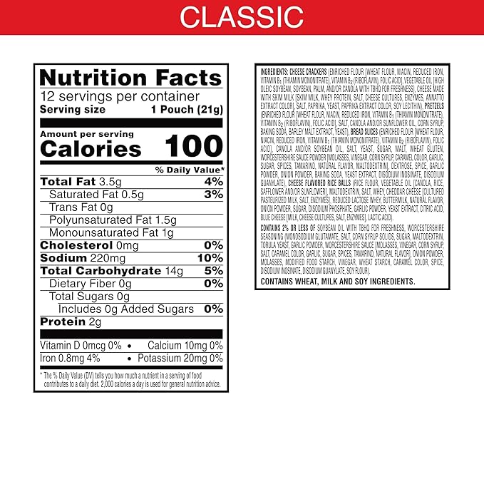 Cheez-It Snack Mix, Office and Kids Snacks, Classic, 9oz Box (12 Packs)