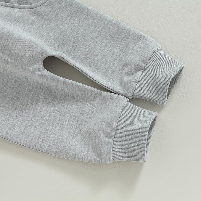 Baby Boy Fall Clothes Set Long Sleeve Letter Print Sweatshirt Pants Toddler Infant Outfits 6 12 18 24 Months 2T