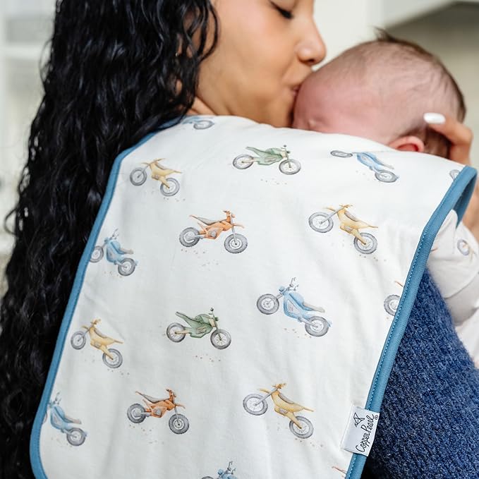 Copper Pearl Baby Burp Cloth Large 21''x10'' Size Premium Absorbent Triple Layer 3-Pack Gift Set Ryder