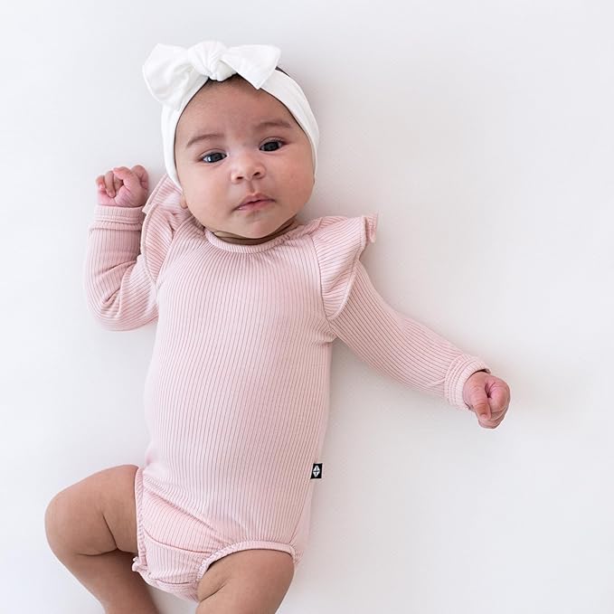KYTE BABY Rayon Made From Bamboo Bow, (0-3 Months, Cloud)