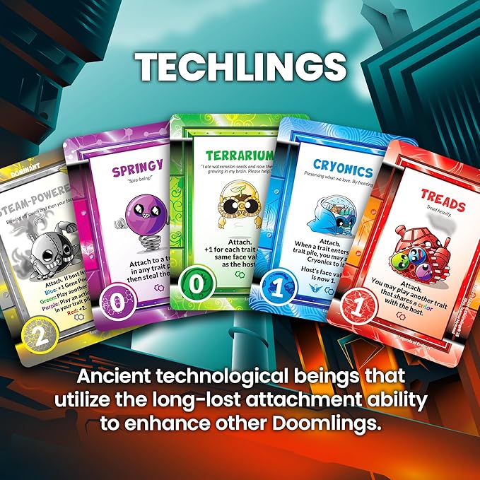Doomlings Card Game: Legends of Enderas Variety Expansion – 120 New Cards, 5-in-1 Bundle (Mythlings, Techlings, Dinolings, Fuzelings & Treasures) | Ages 8+, 2–6 Players