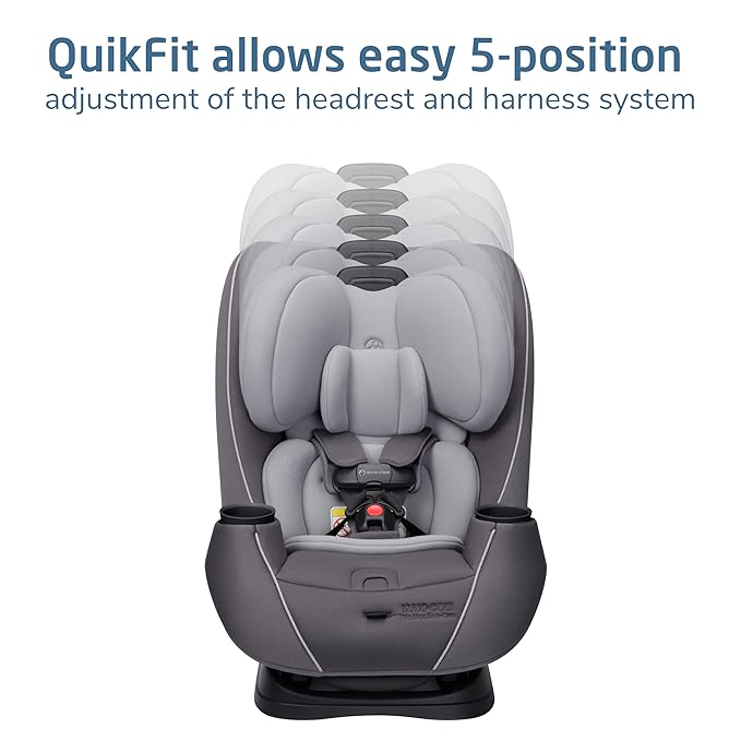 Maxi-CosiPria Max 3-in-1 Convertible Car Seat, Infant to Toddler Car Seat, ClipQuick Magnetic Chest Clip, Quick-Install Latch, Machine-Washable Cover, 5-100 lbs, Escargot