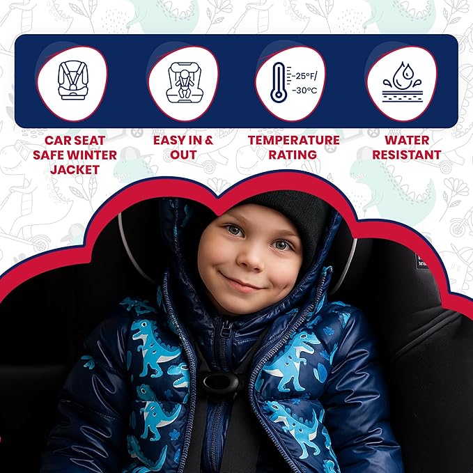 ONE KID The Road Coat Down | Car Seat Safe Winter Jacket | Crash Tested | Unisex | 12 Months-8 Years