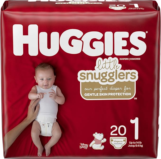 Huggies Little Snugglers Baby Diaper Size 1, 8 to 14 lbs. 34717, 20 Ct