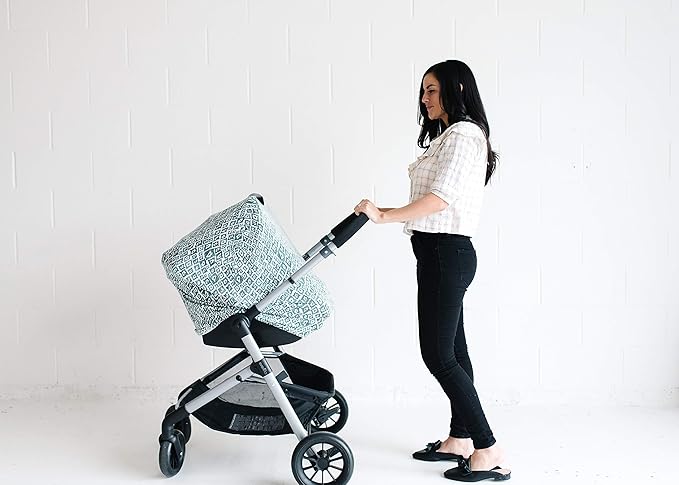 Copper Pearl Multi-Use Cover: Car Seat Covers, Nursing Cover, and Stroller Cover for Sun - Stretchy Fabric, All-Season Use, Stylish Designs, Easy Access for Moms - Topaz