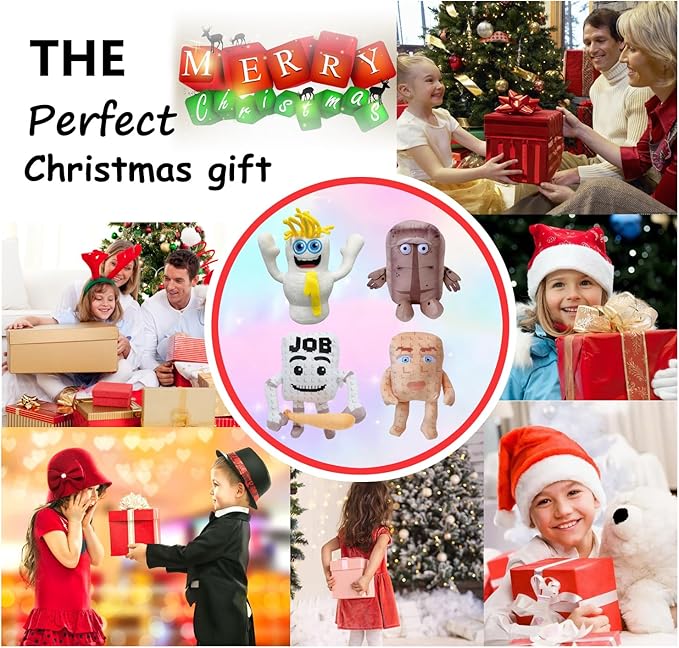4PCS Steal a Brainrot Plush Toy,Cute Soft Stuffed Animal, Collectible Gift for Game Fans (4PCS B)