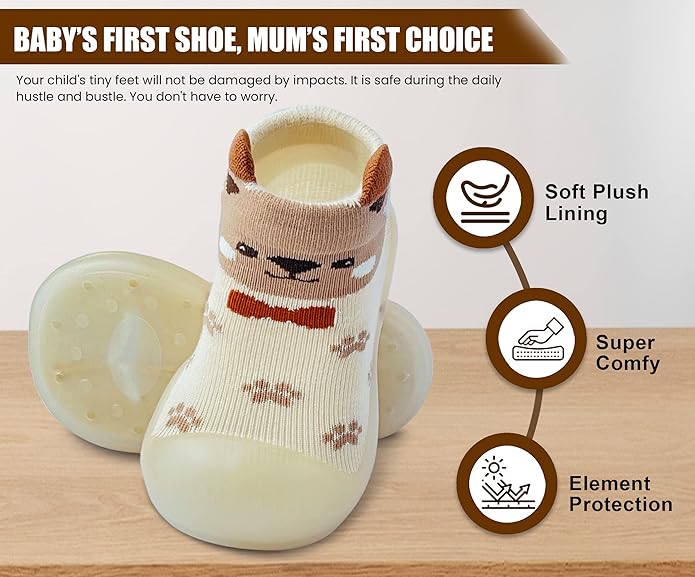 Baby Sock Shoes Boys Girls First Walking Shoes Non-Slip Slippers Soft Sole Sneakers Toddler Infant Babygirl