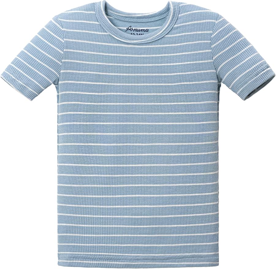 AVAUMA Stripe Pattern Baby Boys Girls Pajama Set Kids Toddler Snug fit Ribbed Sleepwear pjs for Daily Life Style