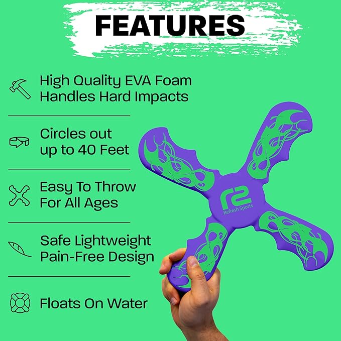 Pool Games & Foam Boomerang - Perfect Valentine’s Day Gifts for Kids, Teens, & Adults - Fun Easter Gifts for Girls & Outdoor Toys for Kids Ages 6 & Up - Great for Pool, Beach & Splash Pad Play
