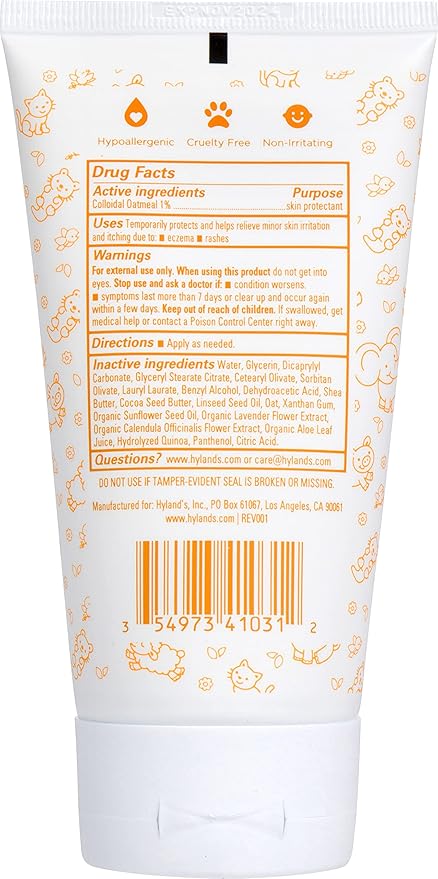 Hyland’s Baby Eczema Lotion, Lightweight Soothing Moisturizer for Eczema Prone Skin, With Colloidal Oatmeal, 5 ounce (Pack of 2)