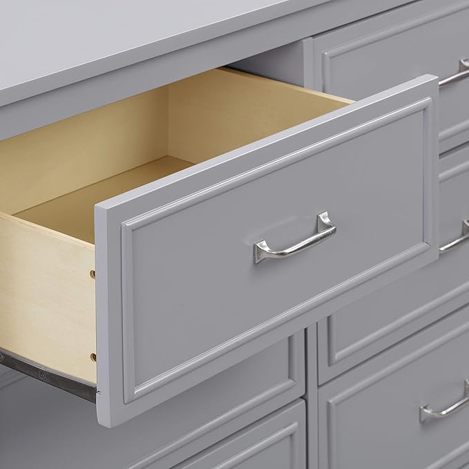 Davinci Charlie 6-Drawer Double Dresser in Grey