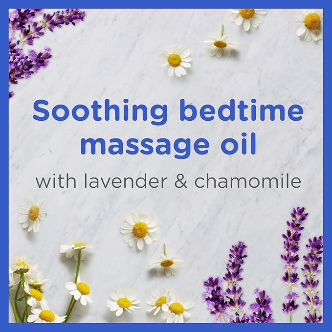 Zarbee's Baby Massage Oil, Calming and Soothing with Lavender and Chamomile to Help Sleep, 4oz Bottle