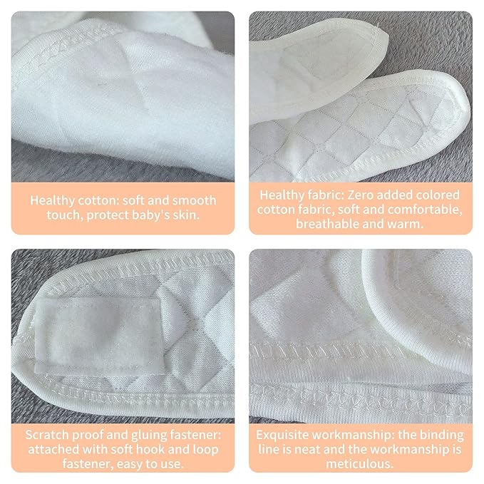 Topwon 10 Pcs Baby Belly Band Newborn Belly Binder Infant Umbilical Cord Band Belly Button Warp Registry Must Haves Gift Cotton