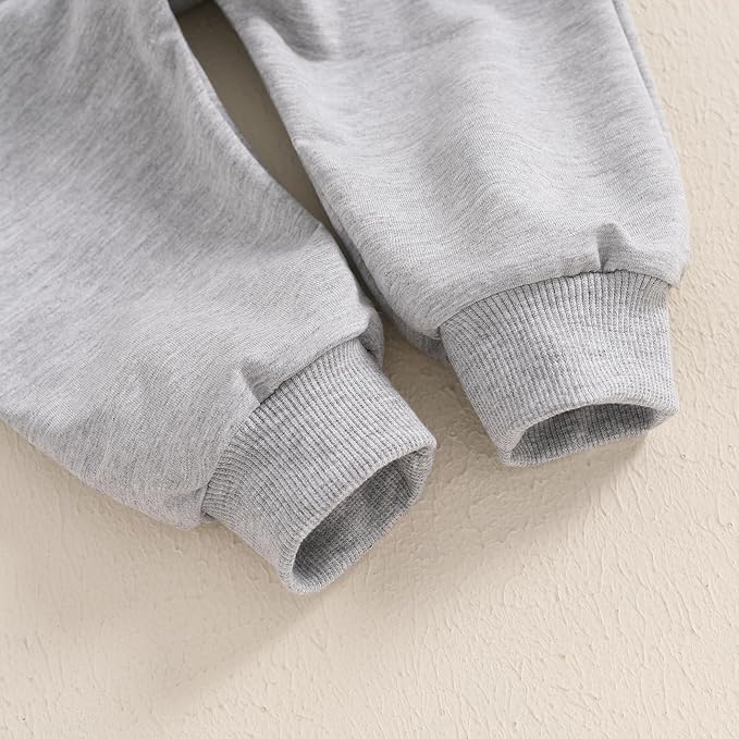 Baby Boy Fall Clothes Set Long Sleeve Letter Print Sweatshirt Pants Toddler Infant Outfits 6 12 18 24 Months 2T